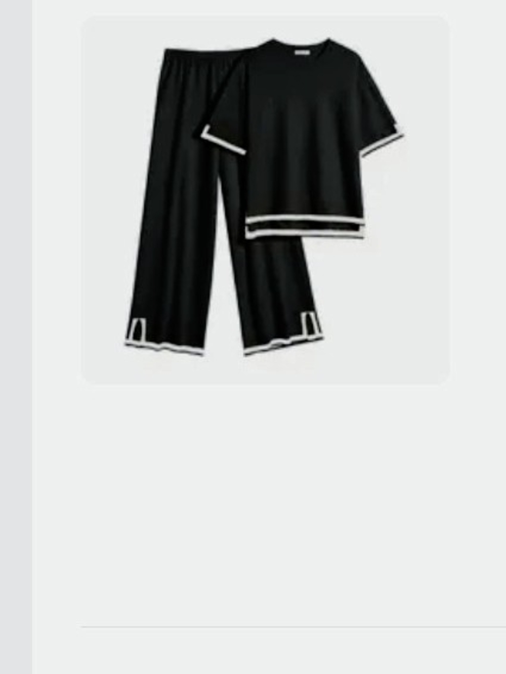 Black Two-Piece With Contrast Trim